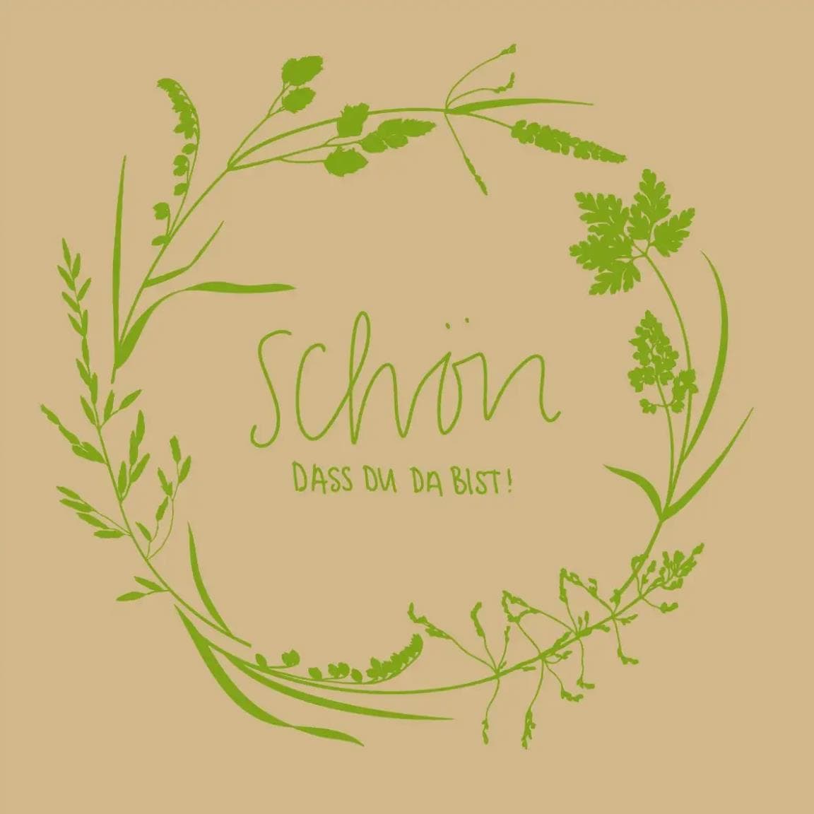 Servietten Softpoint, 24 x 24 cm, 1/4 Falz, Schön, dass du da bist