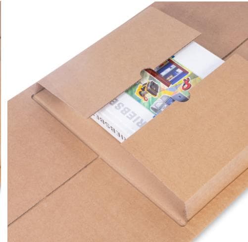 Universal Verpackung 325x260x90mm, braun, Selbstklebeverschluss