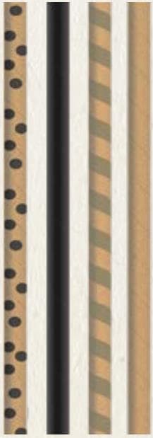 Papiertrinkhalm, Ø 8 mm / 200 mm Eco Punkte Mix