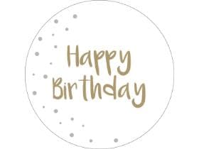 Bierdeckel Filz, 107 x 107 mm Happy Birthday