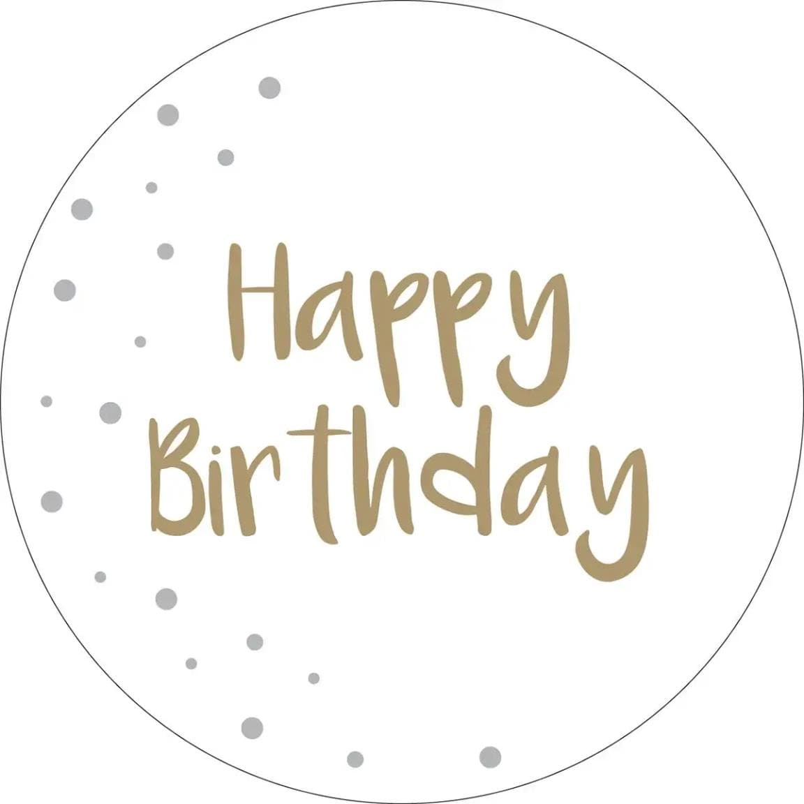 Bierdeckel Filz, 107 x 107 mm Happy Birthday