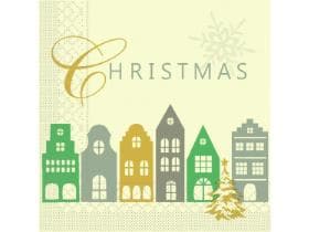 Servietten Tissue 3-lagig, 40 x 40 cm, 1/4 Falz, JULIKA