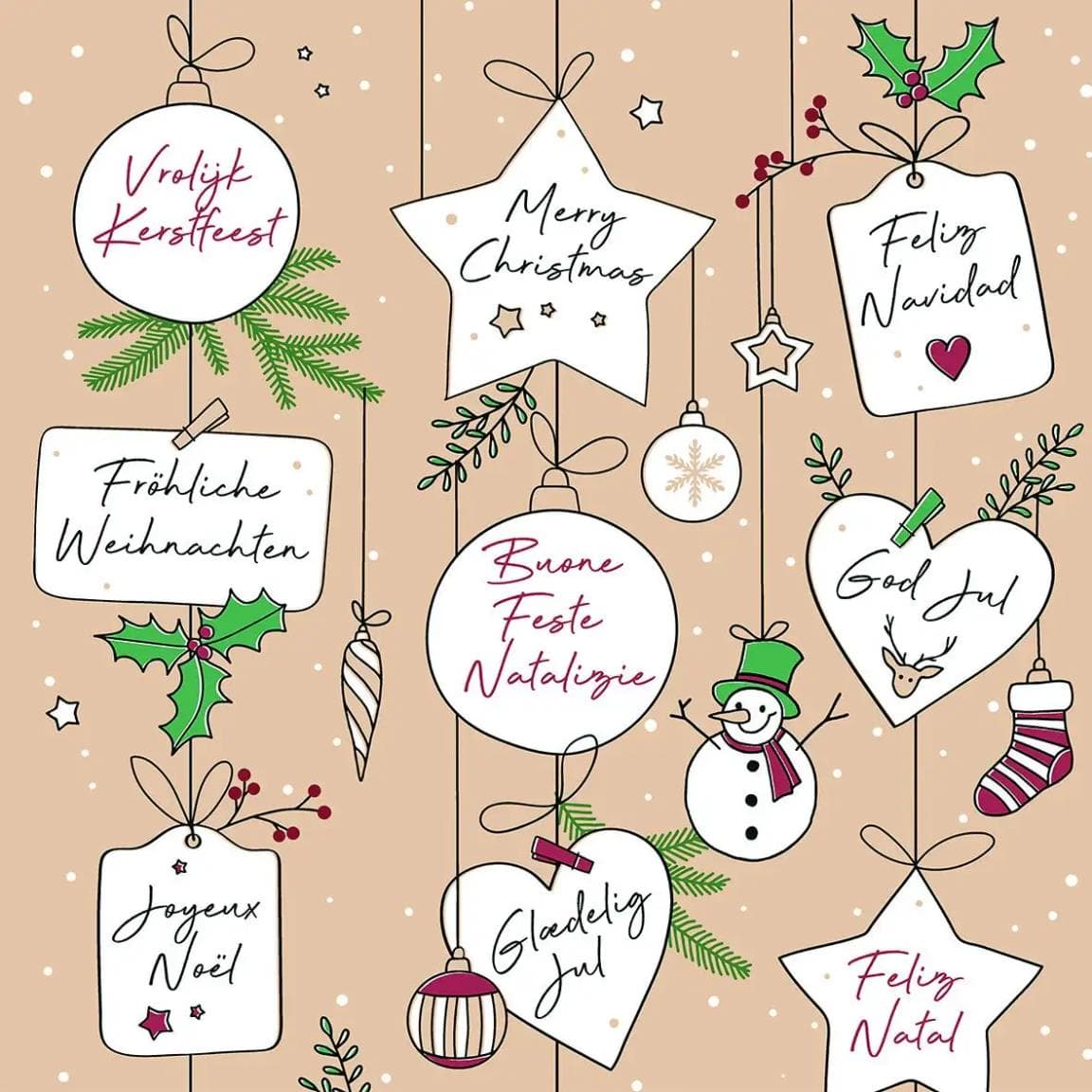 Servietten Softpoint, 40 x 40 cm, 1/4 Falz, SNOWMAN