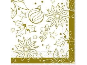 Servietten Tissue 3-lagig, 33 x 33 cm, 1/4 Falz, MILAN weiss