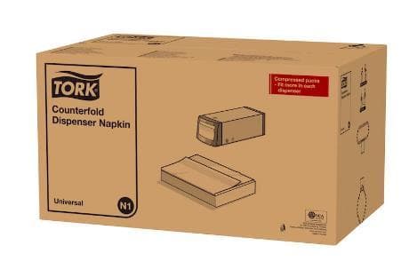 Spenderservietten Counterfold, 1-lagig 30 x 33 cm, geprägt, weiss