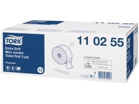 WC-Papier Tork Mini, Tissue hochweiss (T2), 3-lagig, 600 Coupons (9.7x20 cm),