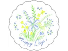 Deckchen Tissue 9-lagig, 90 mm Happy Days