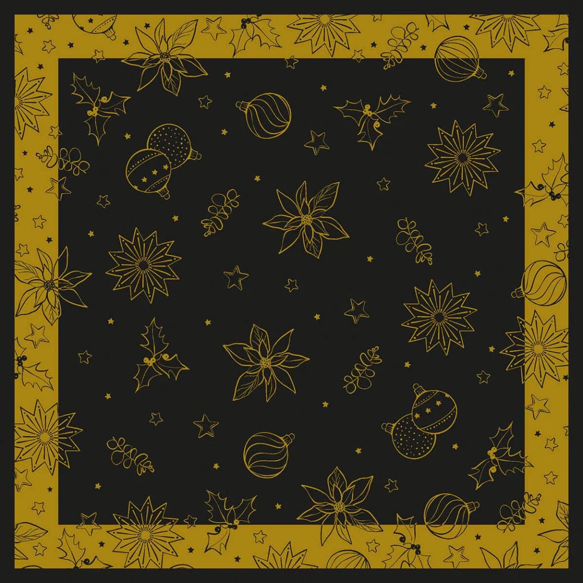 Tischdecken Airlaid, 80 x 80 cm, 1/8 Falz, "Milan" schwarz