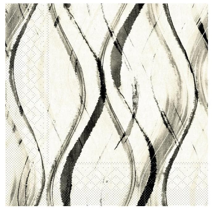 Servietten Tissue 3-lagig, 40 x 40 cm, 1/4 Falz, "Albi" pebble stone-schwarz