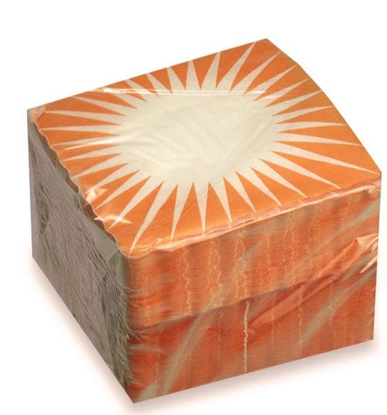 Unterlageservietten "Sonne" orange 16 x 16 cm