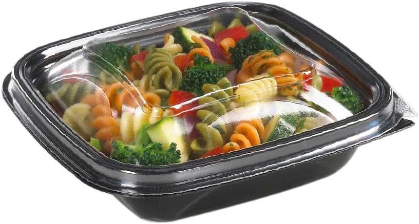Salatschalen quadratisch, 750 ml, 190 x 190 x 40 mm, schwarz