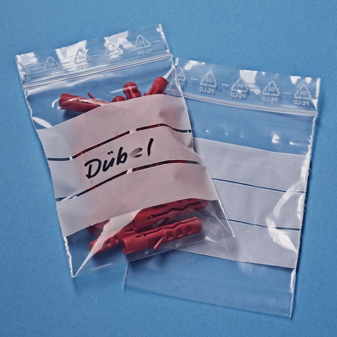 Minidruckverschlussbeutel 220 x 310 mm 0.05 mm, transp., ohne Beschriftungsfeld