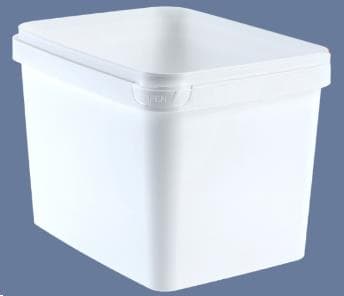 Schale aus Kunststoff PP rechteckig, weiss, 2400 ml, 178 x 139 x 129 mm