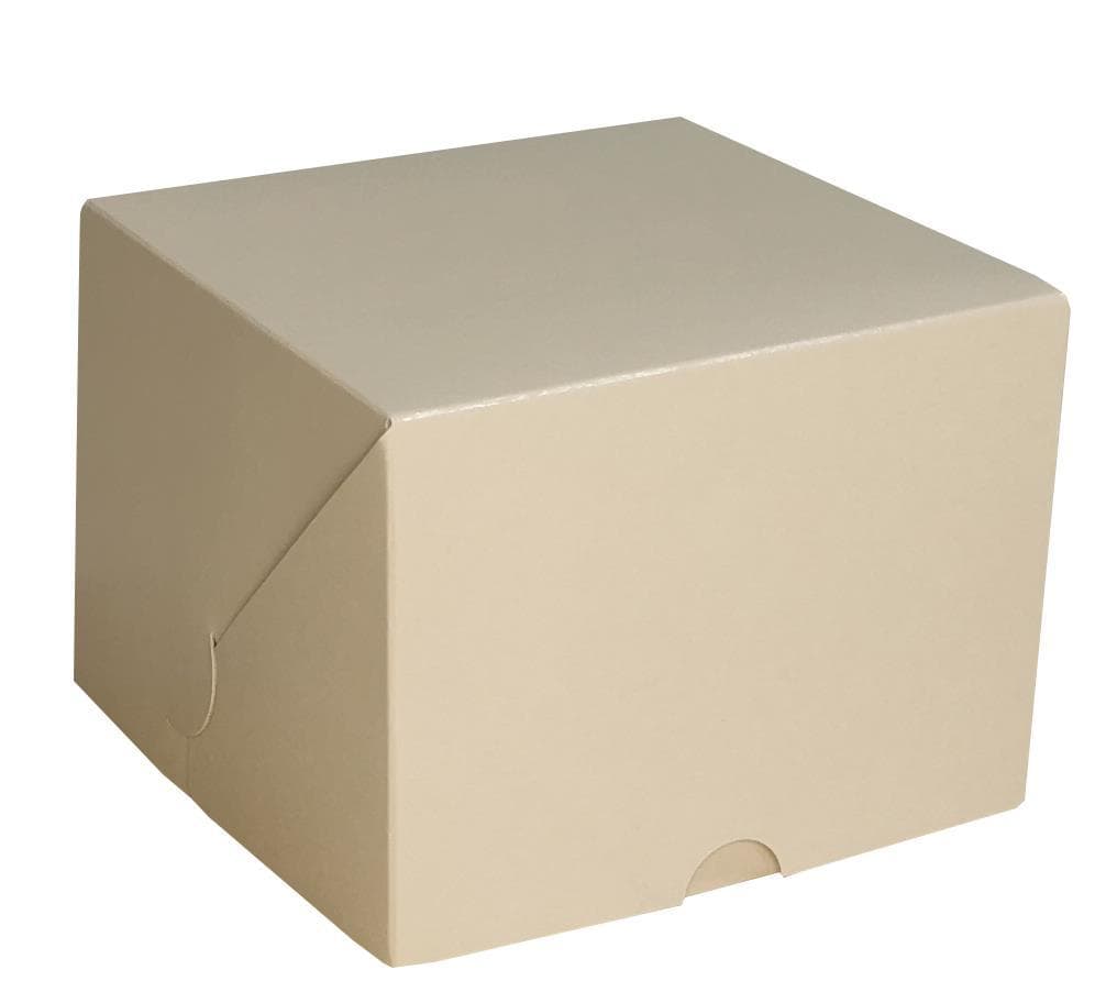 Tortenschachtel 13 x 26 x 10 cm Farbe Elfenbein, unbedruckt