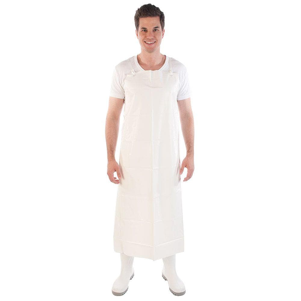 Vinyl Latzschürze, 300 my,115 x 90 cm, weiss, Vinyl Strong