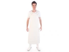 Nitril, Latzschürze, 500 my,110 x 90 cm, weiss, Nitril / Kautschuk, Strong