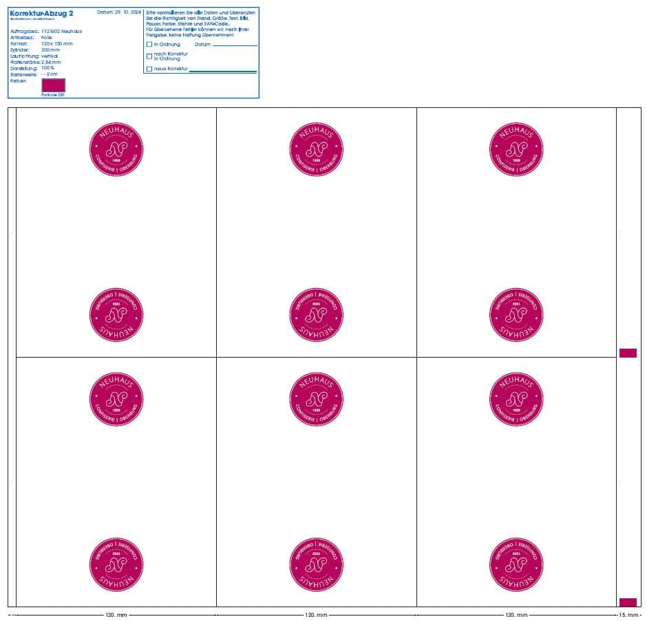 OPP-Zuschnitte 25 my, transparent 12 x 15 cm rechteckig, Druck