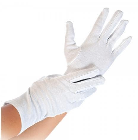 Baumwollhandschuhe Grösse M starke Qualität, geschichtelte Finger,