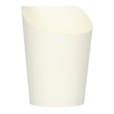 Wrapbecher aus Kraftpapier, weiss,200ml, unbedruckt, beschichtet, ø 55 x 100 mm