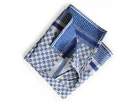 Grubenhandtuch, 50 x 90 cm, blau/weiss kariert, 100% Baumwolle,