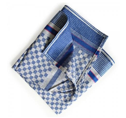 Grubenhandtuch, 50 x 90 cm, blau/weiss kariert, 100% Baumwolle,
