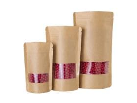 Standbodenbeutel (PET / CPP) Kraftpapier,Inhalt 100 ml, aluminiumfrei