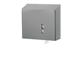 Toilettenpapierspender aus Edelstahl, für 4 Rollen, B 377 x H 350 x T 133 mm