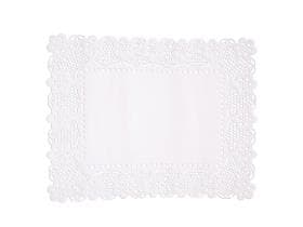 Tortenspitzen 32 x 47 cm rechteckig, hochweiss, fettdicht,