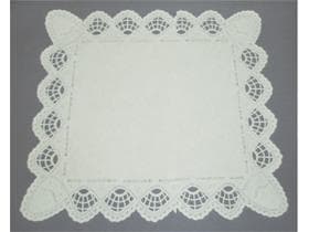 Tortenspitzen 25 x 25 cm quadratisch, hochweiss