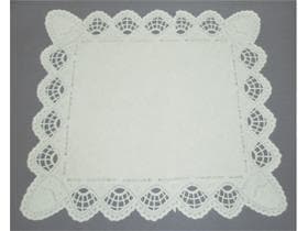 Tortenspitzen 25 x 25 cm quadratisch, hochweiss