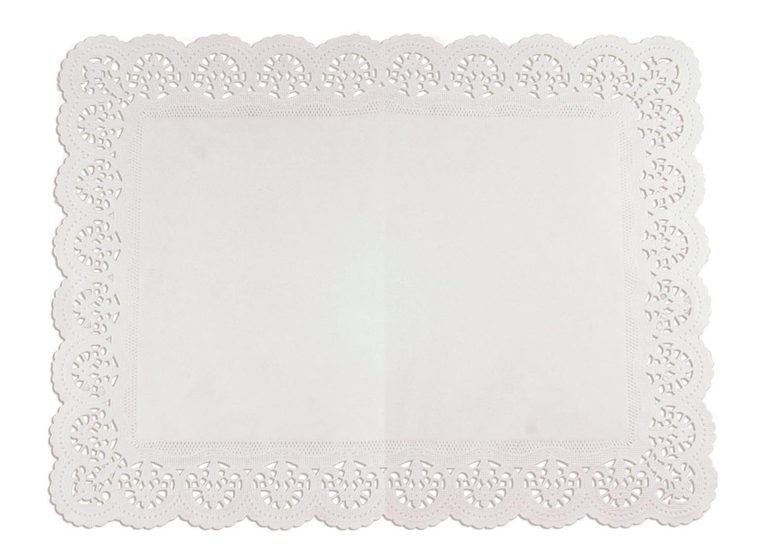 Tortenspitzen 53 x 32.5 cm rechteckig, weiss, nicht fettdicht