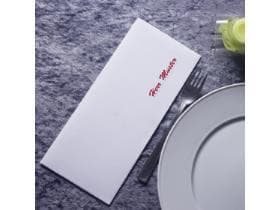 Serviettentaschen 27 x 12 cm, weiss Offset 170 gm2, gestrichen, geprägt