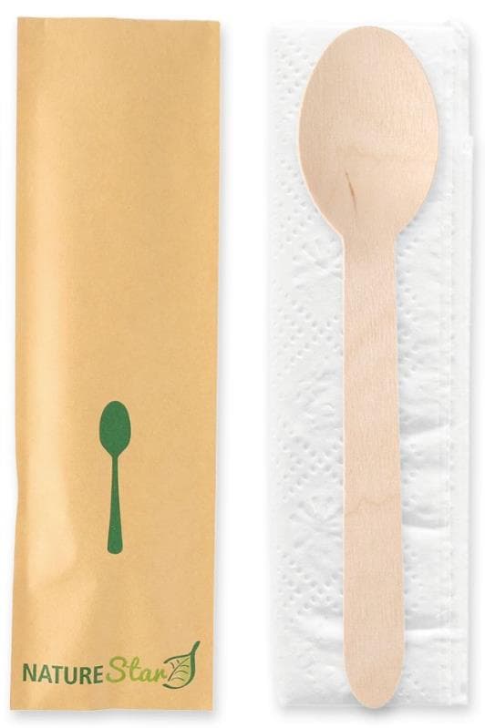 Bio Besteckset Spoon bestehend aus: Löffel (aus Birkenholz), Länge 16 cm,