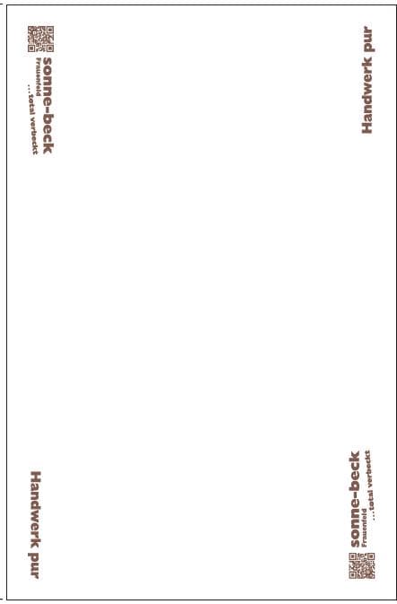 Wellkartonzuschnitt 580x380mm weiss/braun, CB337, Druck: