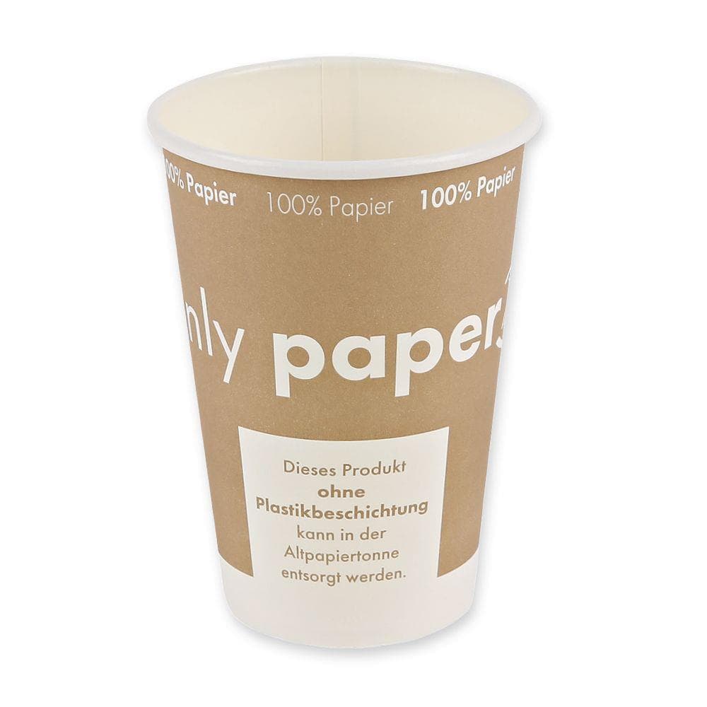 Automatenbecher "Only Paper" 1.8 dl, 100% Pappe, plastikfrei, Ø 7 cm,