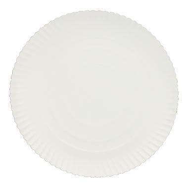 Kartonteller ø 28 cm weiss unbeschichtet