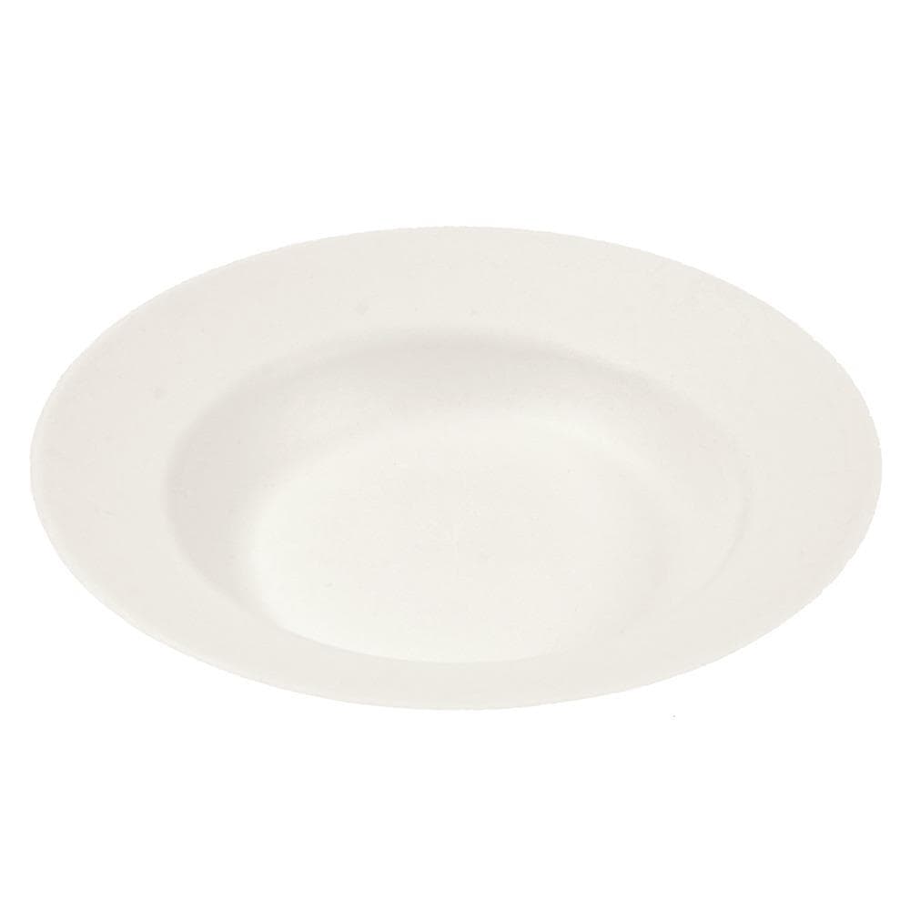 Suppenteller aus Bagasse rund GOURMET ø 23 cm, 4 cm tief, weiss