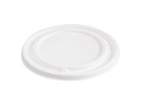 Deckel zu Suppenbecher aus Bagasse, rund ø 11 cm, weiss, passend zu Art. 41142