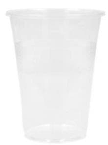 Trinkbecher aus PP, 3 dl, transparent, weich, Eichstrich bei 0.25 und 0.3 Lt