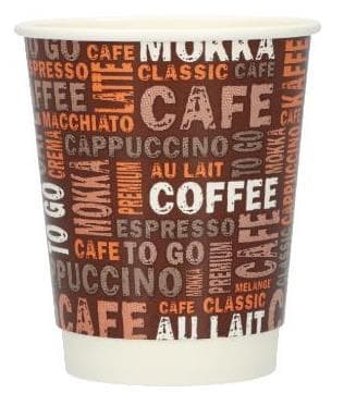 Kaffeebecher 2 dl mit Neutraldruck doppelwandig