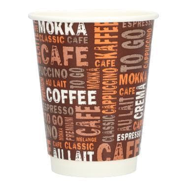 Kaffeebecher 3 dl mit Neutraldruck doppelwandig, Ø 90 mm x 115 mm