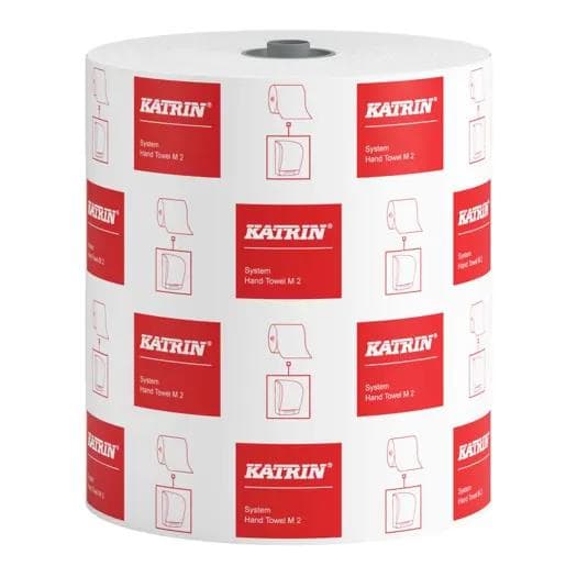 Rouleaux d'essuie-mains Katrin Classic System M2 Tissue blanc, 2 plis, 21 cm x 160 mètres linéaires,