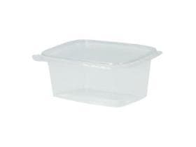 Verpackungsbecher 250 ml eckig, PP 108 x 82 x 49 mm, transparent