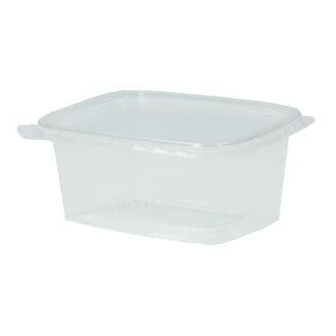 Verpackungsbecher 250 ml eckig, PP 108 x 82 x 49 mm, transparent