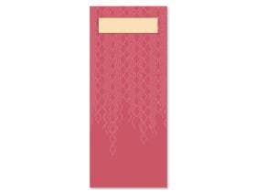 Tork Bestecktasche Bordeaux mit Serviette in Elfenbeinfarbe