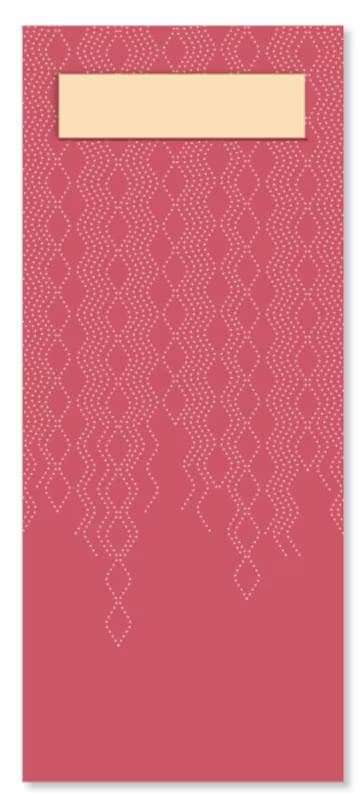 Tork Bestecktasche Bordeaux mit Serviette in Elfenbeinfarbe