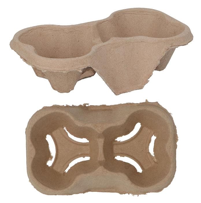 Becherhalter für 2 Becher, aus Recyclingpapier