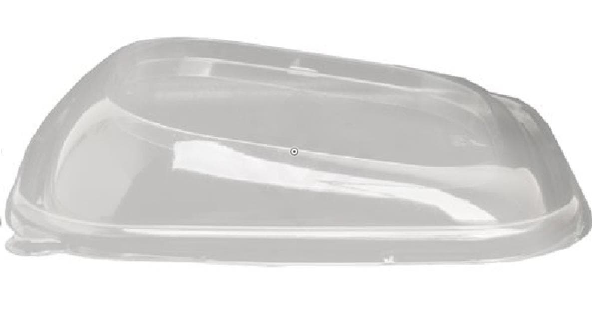 Deckel aus R-PET transparent, passend zu Salatschale aus Bagasse (Art.4814224)