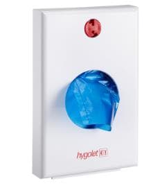 Spender Hygobag, Whiteline, mit Schloss, 120 x 185 x 28 mm