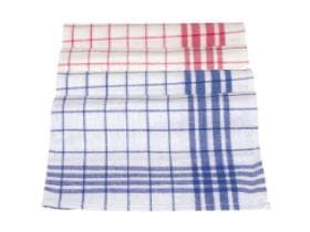 Geschirrtücher Dessin 300, 50 x 70 cm 100% Baumwolle, rot weiss kariert